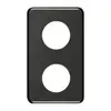 Plaque de recouvrement I-I 2×43mm noir 