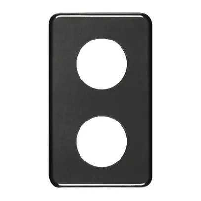 Placca di copertura I-I 2×43mm nero 