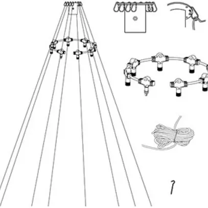 Dispositivo per asta bandiera System LED Extra bianco 8 partenze da avvitare 
