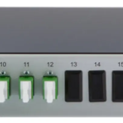 Pannello distributore opt.19" 1UA 12×connett.SM E2000/APC 