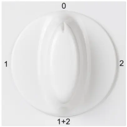 Interruttore rotativo INC MOS 1/1L bianco 0-1-2-1+2 