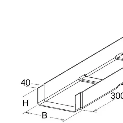Caniveau de câbles Niedax KK 80200 L=3m 