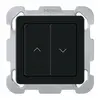 Pulsante per tapparelle KNX INC Hager BA basico B doppio 77×77mm nero 