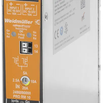 Modulo di ridondanza WM PRO RM 10 10…32VDC IN: 2×10A OUT: 1×20A 
