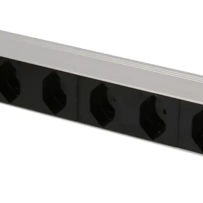 Prise multiple PDU 19" MH maxCONNECT 8×T13 1HE 3×1.5mm² 1×C14 2m alu/noir 