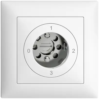 Interrupteur rotatif ENC EDIZIOdue 5/2P blanc, pour serrure de sûr, sans cyl 