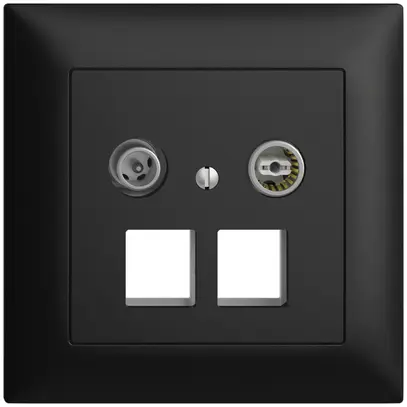 Presa multimedia 4dB INC Edue FMI, presa di derivazione, per 2×RJ45 Keystone, ne 