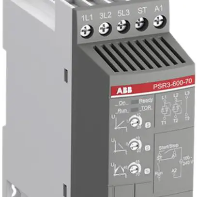 Starter progressivo ABB PSR 0.75kW/1.5kW (230V/400V), tensione d.com. 100…250VAC 