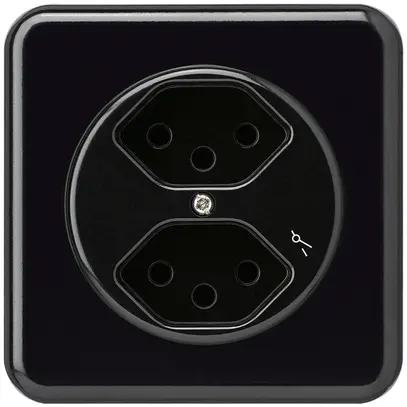 Presa INC basico 2×tipo 13S nero 