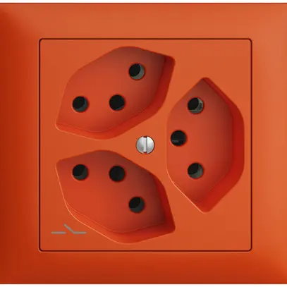 Prise INC EDIZIOdue 3×T13 orange 1×S 