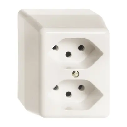 Presa AP FH 2×T13 bianco 