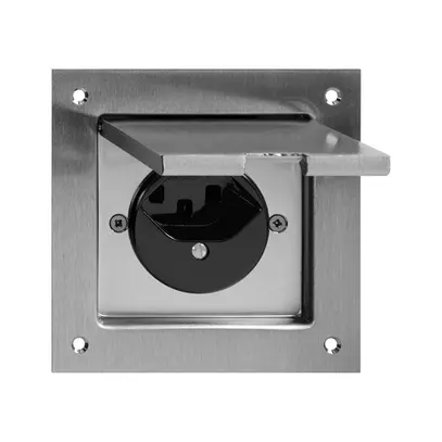 EB-Steckdose T23 Gr.II schwarz/Messing vernickelt 