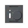 Kit frontal ENC kallysto anthracite pour thermostat d'ambiance avec interrupteur 