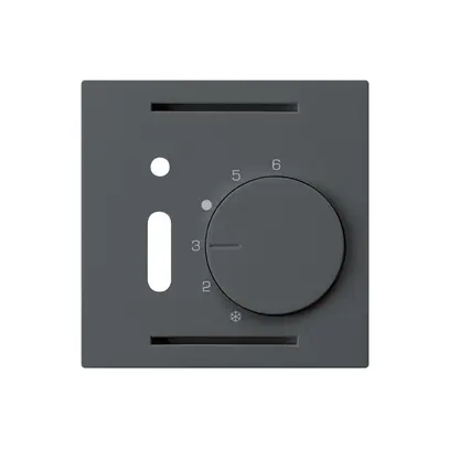 Kit frontal ENC kallysto anthracite pour thermostat d'ambiance avec interrupteur 