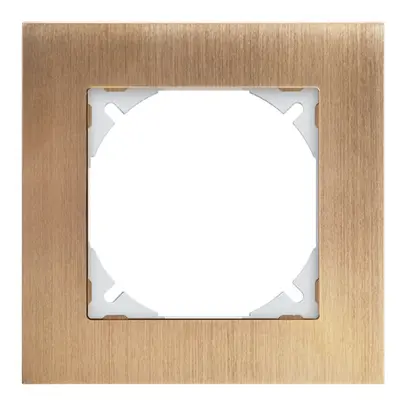 Cadre de recouvrement EDIZIOdue prestige 1×1 laiton champagne 