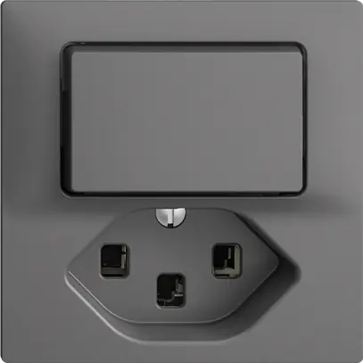 Combinazione A-R/1L+T23 16A EDIZIOdue grigio scuro 