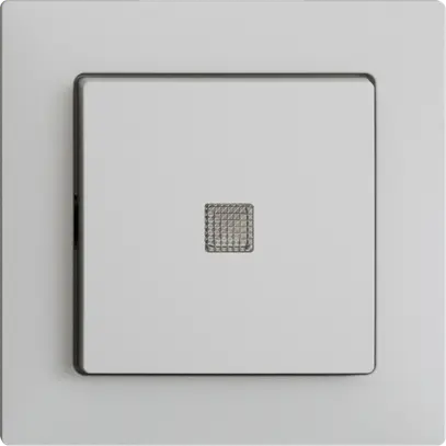 Pulsante luminoso INC EDIZIOdue A-R/1P grigio chiaro, c.lente.LED.60×60mm 