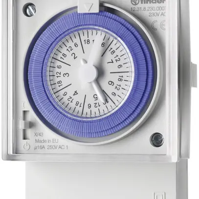 Interrupteur horaire hebdo INC Finder 12, 1C 16A/230VAC, 72×72mm 