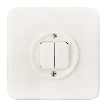 Kit frontal ENC FH blanc pour interr/contact poussoir double 