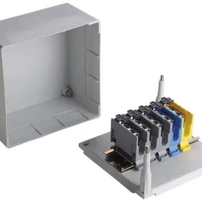 Scatola di derivazione Woertz 3LNPE 5×10mm² 115×115×60mm grigio chiaro 
