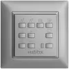 Commande murale EDIZIOdue pour Voxnet FMI, avec 10 bout., LED, IR, silver 