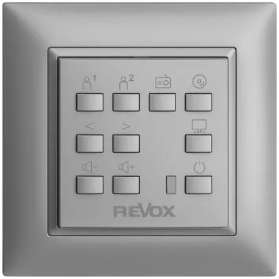 Commande murale EDIZIOdue pour Voxnet FMI, avec 10 bout., LED, IR, silver 