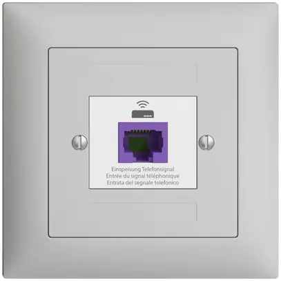 Presa ritorno INC EDIZIOdue FMI 1×RJ45 p.Swisscom VoIP, 8 poli UTP grigio chiaro 