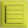 Poussoir univ. ENC 4×1t bornes enf. EDIZIOdue lemon, sans LED 