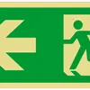 Panneau de signalisation de secours AWAG flèche vers la gauche 300mm 