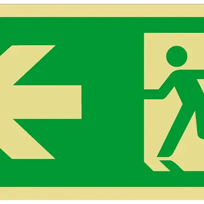 Panneau de signalisation de secours AWAG flèche vers la gauche 300mm 