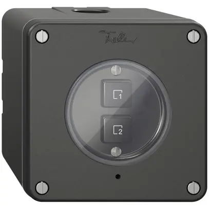 Poussoir scène AP 2 scènes vertical/2T NEVO Wiser noir 