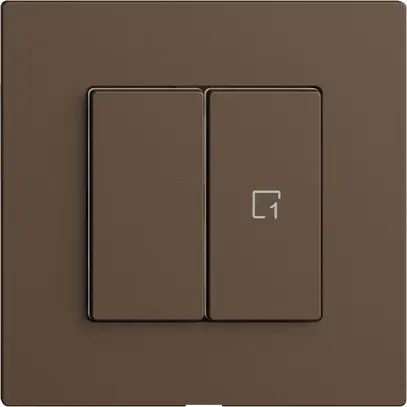 Druckschalter 1K/2T Szene Edue Wiser coffee 