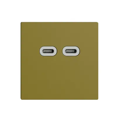 Presa USB 18W 2×tipo C Feller EDIZIOdue F 230V 3600mA olive 