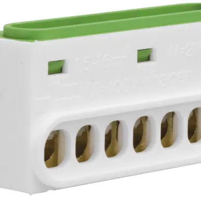 Morsetto di terra Hager gamma 7-volte verde 