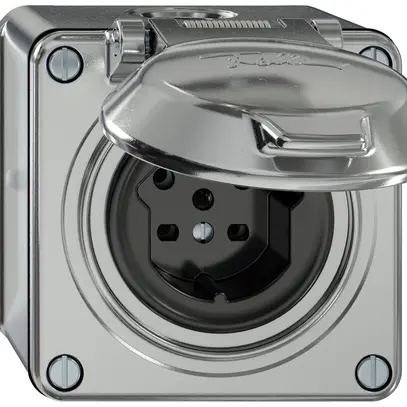 Presa AP ELEMENT SNAPFIX® 1×tipo 15 10A 440V con coperchio IP20 all 