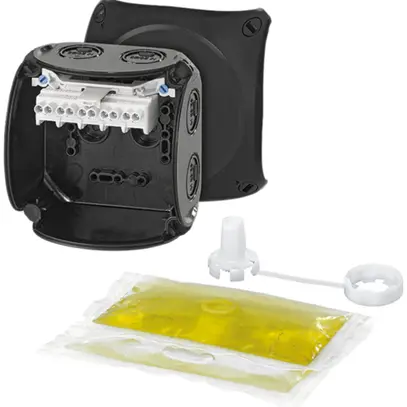 Boîte de dérivation AP Hensel WP noir 1.5…4mm² 5P 500ml 32A 