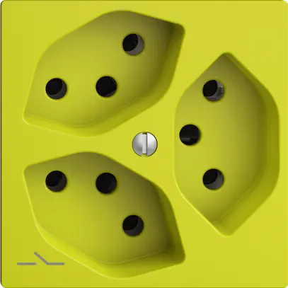 Prise ENC EDIZIOdue 3×T13 lemon 1×S 