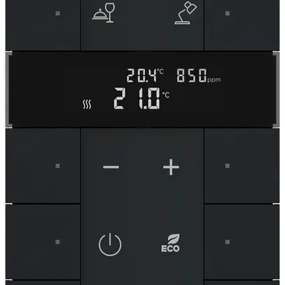 Raumbediengerät ABB-free@home SBC-F-10.0.1, RTR IAQ 10 Tasten schwarz matt 