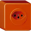 AP-Steckdose basico Typ 23 orange Schraubklemmen 