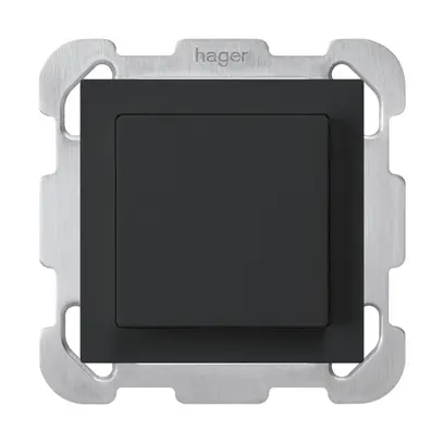 Pulsante INC kallysto CA nero con piastra di fissaggio 