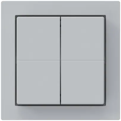 Poussoir sans fil Friends of Hue KAL, 4×, 60×60mm, autocollant, gris clair 