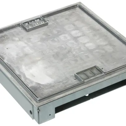 Boîte de raccordement h=62…90mm pour canal de sol noyée 30×200 