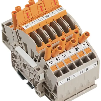 Blocco morsetti di prova sezionabili WM LST CT 3PHASE ATTB OR 6mm²PUSH INTS32/35 