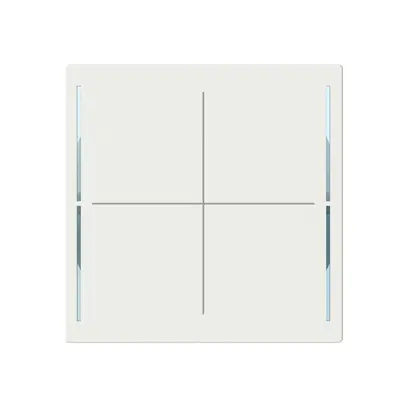 Elemento di comando ABB SIDUS touch E free@home con BCU 1…4-volte bianco 