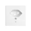 Placca frontale EDIZIOdue T13 bianco 60×60mm con lente 