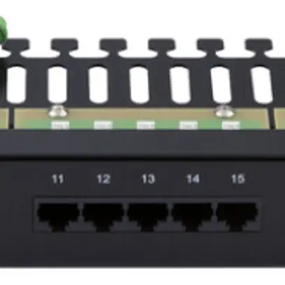 Panneau patch 19" voice 1UH cat3 25×RJ45 4p n.blindé, noir 