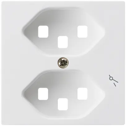 Plaque frontale pour prise Hager kallysto 2×T23 1×S H blanc ultra 