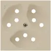 Plaque frontale kallysto 3×T13/1 60×60mm beige avec sécurité enfants 
