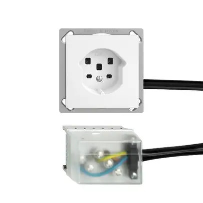 Prise INC EDIZIOdue T25 blanc pour câble plat powerbus 