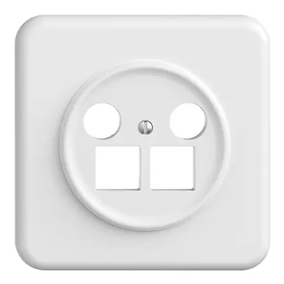 Kit di copertura ENC Sdue QMI, p.presa multimedia EASYNET, p.2×RJ45 S-One, bi 